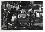 Bed races at the campus mall to celebrate Founders' Week, 1989